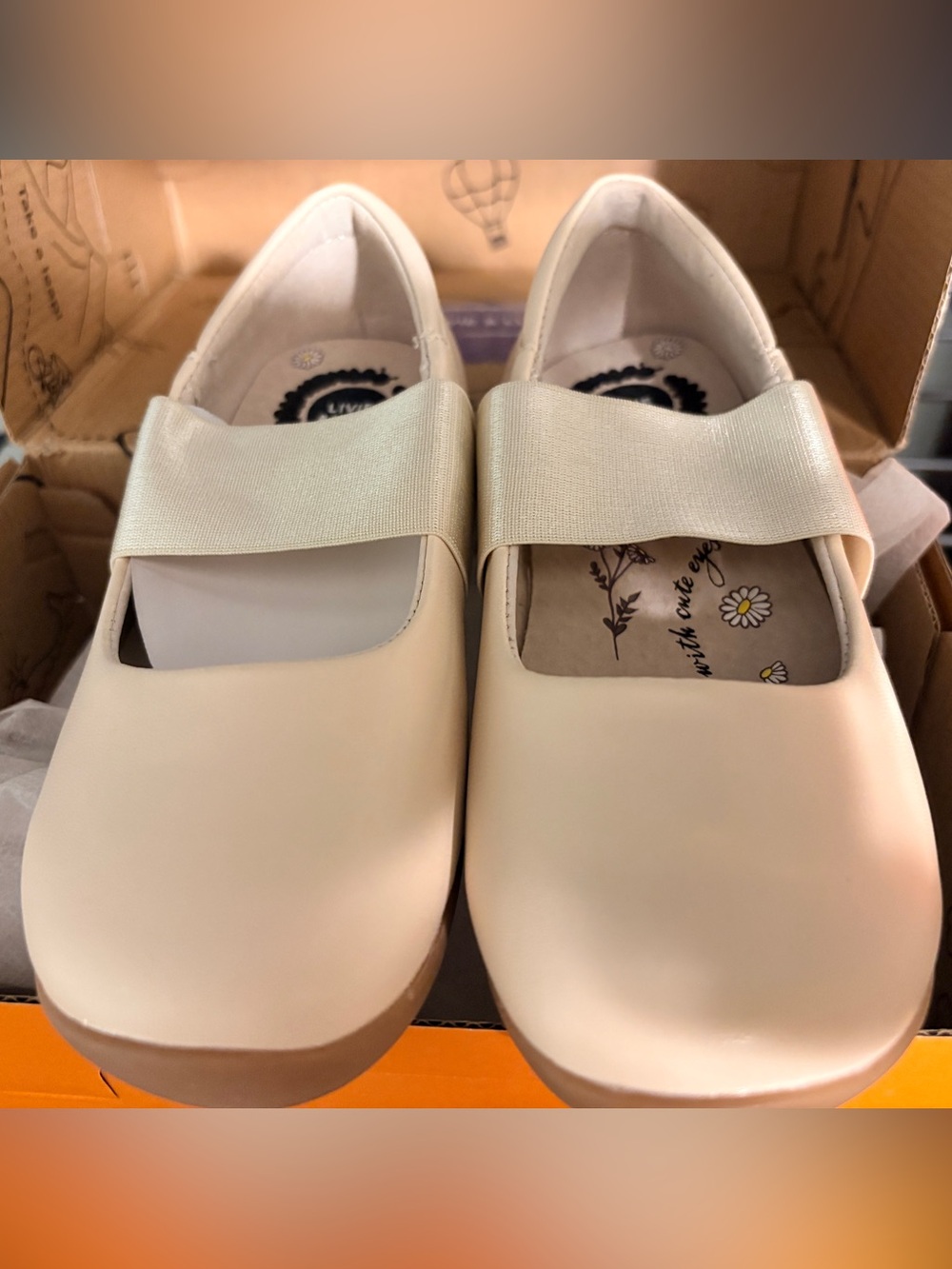 NIB Livie & Luca Bella Light Beige Mary Jane Flats